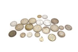 A collection of coins, to include a Queen Victorian Jubilee head silver crown,