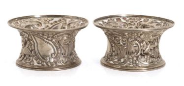 A pair of silver potato rings,