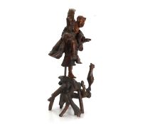 A Chinese root carving figure, 20th century,