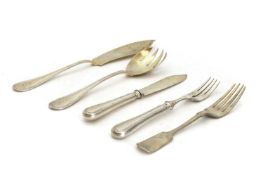 A large collection of German and Austrian silver flatware,