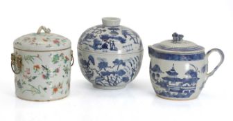 A Chinese famille rose jar and cover, 19th century,