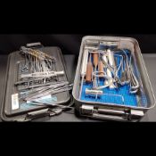 V. MUELLER GENERAL SURGICAL INSTRUMENT SET WITH MALLET, RETRACTORS, AND CLAMPS (QTY 1)