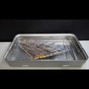 V. MUELLER GENESIS STERILIZATION CASE WITH GENERAL SURGICAL INSTRUMENT SET (FORCEPS, HEMOSTATS,