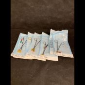 LOT OF METZENBAUM/MAYO-STYLE SURGICAL SCISSORS AND HEMOSTATS, STERILE PACKAGED, 7 PCS (QTY 1)