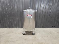150 Gallon Tank (Vessel), 316 Stainless Steel,vessel rated 25 psi @ 200 deg.f, national board no.