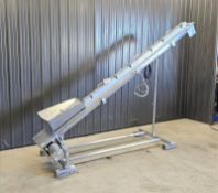 Screw Conveyor, 4” diameter x 138” long,screw dimensions: 4’’ diameter x 138’’ long, discharge
