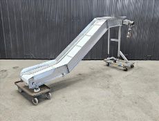 Belt Conveyor, 12’’ Wide X 124’’ Long, Cleated Belt,cleated belt dimensions: 12’’ wide x 124’’