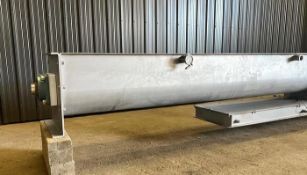Screw Conveyor, 14'' Diameter X 204'' Long, Tapered Screw,manufacturer: f.n. smith (2018), stainless