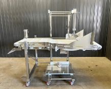 Un Dorner Belt Conveyor, 32’’ Wide X 104’’ Long, Cleated Belt, Adjustable Infeed Height,