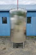 2641 Gallon Insulated Tank, 304 Stainless Steel,interior dimensions: 78'' diameter x 132''
