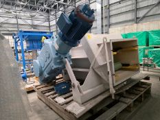 Sorting/conveyor feeder housing, approximately 37 inch inlet belt width (excluding belting), c/w Ku