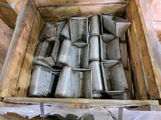 Lot of Buckets for Elevator conveyor, crate dimensions, 33 inch length x 33 inch width x 37 inch he