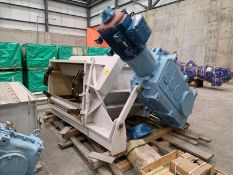Sorting/conveyor feeder housing, approximately, 61 inch inlet belt width, c/w Kumera gearbox, type