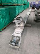 Rotary Screw conveyor, approximately 8 inch diameter x 73 feet length, c/w WEG Nema Premium W22, 3 h