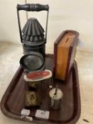 A Victorian Nickel-Plated Burns's Patent Bottle Lock, stamped THOMAS TURNER & CO, with key A Small