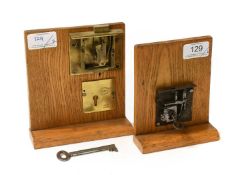 A 19th Century Brass Detector Lock, stamped J DUCE MAKER RUXTONS LATE PATENT, with later key An 18th