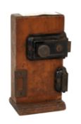 An Early 20th Century Display Stand, with original night latch lock, with two keys