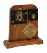 A 19th Century Display Lock, stamped E Cotterill & Co, patent Birmingham, with circular brass plaque