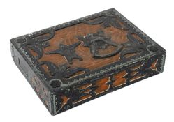 A Huntley & Palmer Biscuit Tin, in the form of an old lock, the underside stamped HUNTLEY & PALMER