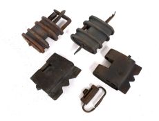 Four Metal Padlocks, probably from Kashmir