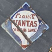 Vantas Sparkling Drinks Enamel Advertising Sign