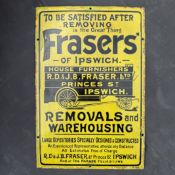 Frasers of Ipswich Enamel Advertising Sign