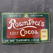 Rowntree's Elect Cocoa Enamel Advertising Sign