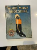 Wood-Milne Shoeshine Cardboard Advertising Showcard