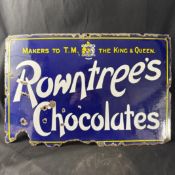 Rowntree's Chocolates Enamel Advertising Sign