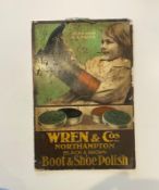 Wren & Co's Boot & Shoe Polish Advertising Showcard