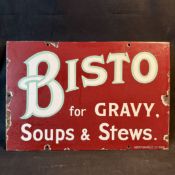 Bisto Enamel Advertising Sign