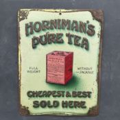 Horniman's Pure Tea Embossed Tin Advertising Sign