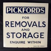 Pickfords Removals and Storage Enamel Advertising Sign
