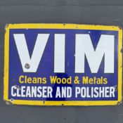 Vim Cleanser and Polisher Enamel Advertising Sign