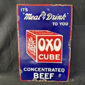 OXO Cube Enamel Advertising Sign