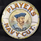 Players Navy Cut Enamel Advertising Sign