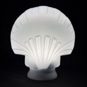 Reproduction Super Shell Art Deco Scalloped Milk Glass Petrol Pump Globe