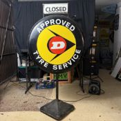 Dunlop Approved Tyre Service Forecourt Lollipop Sign