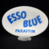 Esso Blue Paraffin Milk Glass Advertising Pump Globe
