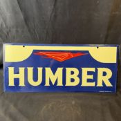 Humber Enamel Advertising Sign