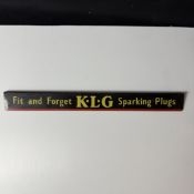 KLG Sparking Plugs Metal Advertising Shelf Strip