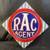Royal Automobile Club Agent Enamel Advertising Sign