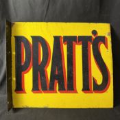 Pratt's Motor Spirit Double Sided Enamel Flange Sign