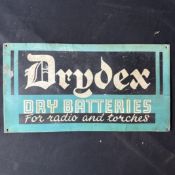 Exide Drydex Batteries Tin Advertising Sign