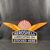Shell AeroShell Lubricating Oil Enamel Sign
