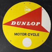 Dunlop Motor Cycle Circular Advertising Sign
