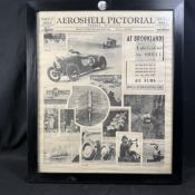 Shell Aeroshell Pictorial Weekly Bulletin Framed Advertisement