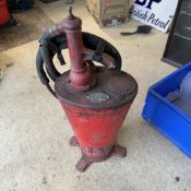 Esso Hand-Operated Oil Dispenser Pump Cast Iron and Steel