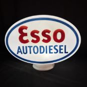 Esso Autodiesel Milk Glass Petrol Pump Globe