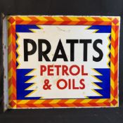 Pratts Petrol and Oils Enamel Sign